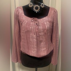 Express Sparkly Rayon Crop Top